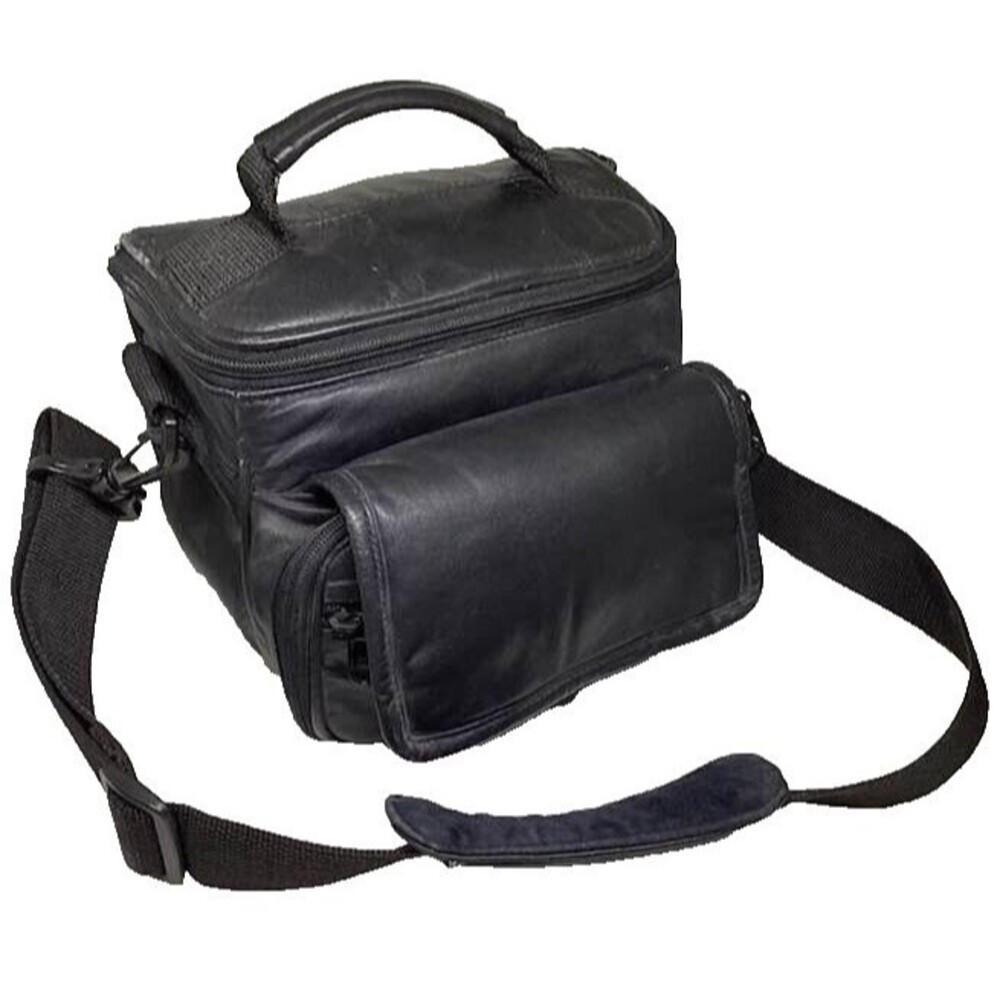 SLR Digital Camera Bag Case Carrying Storage Black Padded Pockets Strap